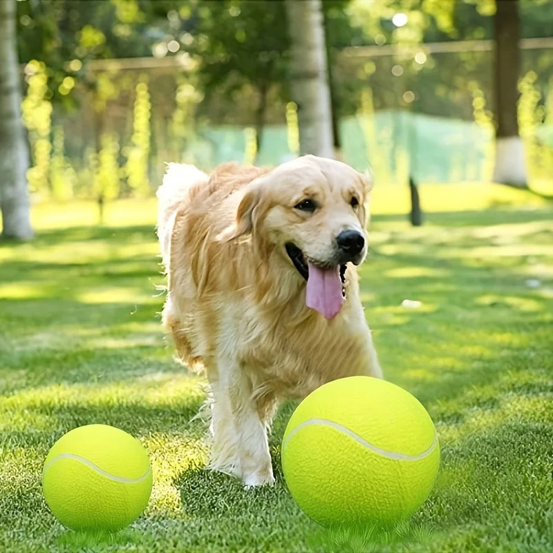 Interactive 9.5" Tennis Ball Dog Toy - Durable Rubber, Battery-Free ForTraining & Playtime Fun Portable Dog Playpen Dog Toy