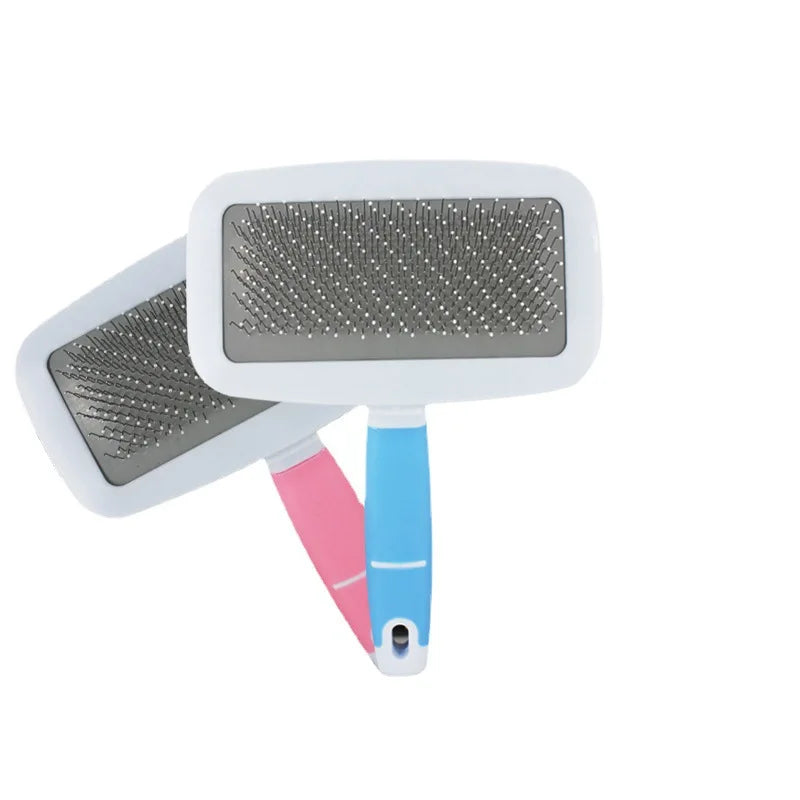 Cute and Colorful Pet Combs, Dogs and Cats Grooming Massage Brushes, Open Knot Combs with Bead Needle
