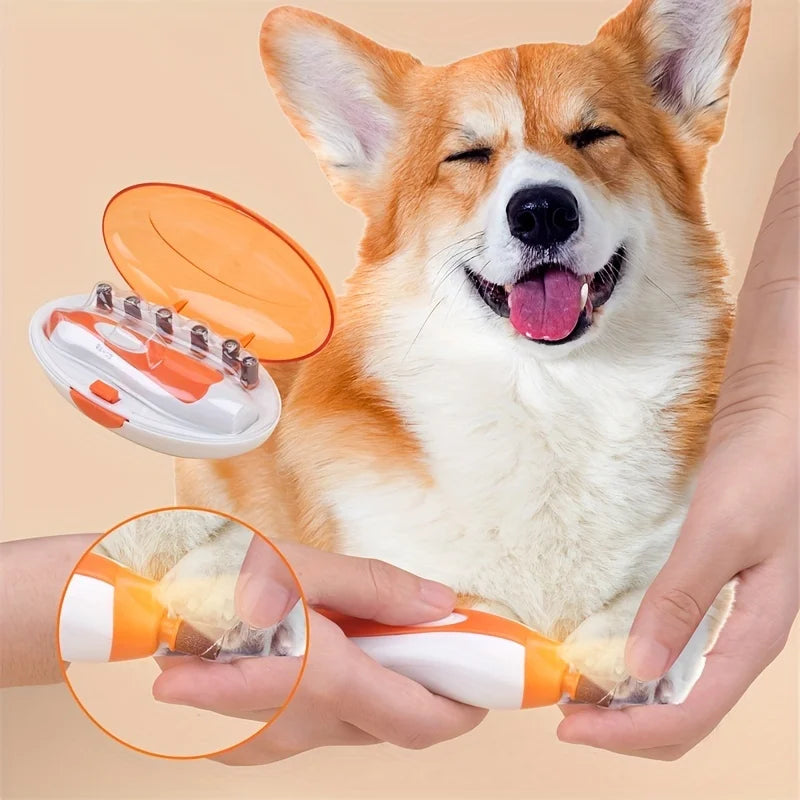 Pet electric nail Sharpener Electric nail sharpener Rotary adjustable with light lighting for dogs and cats