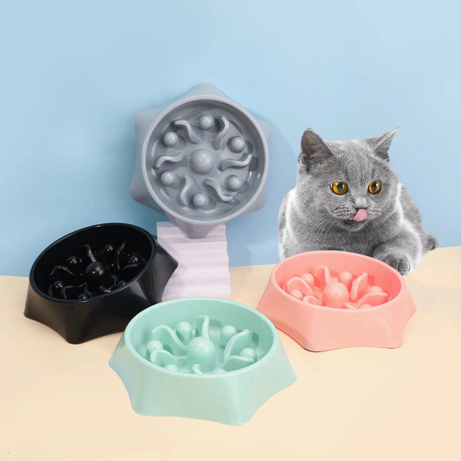 Pet Dog Slow Feeder Bowl Puppy Non Slip Puzzle Bowl Anti-Gulping Pet Slower Food Feeding Dishes Dog Bowl for Medium Small Dogs