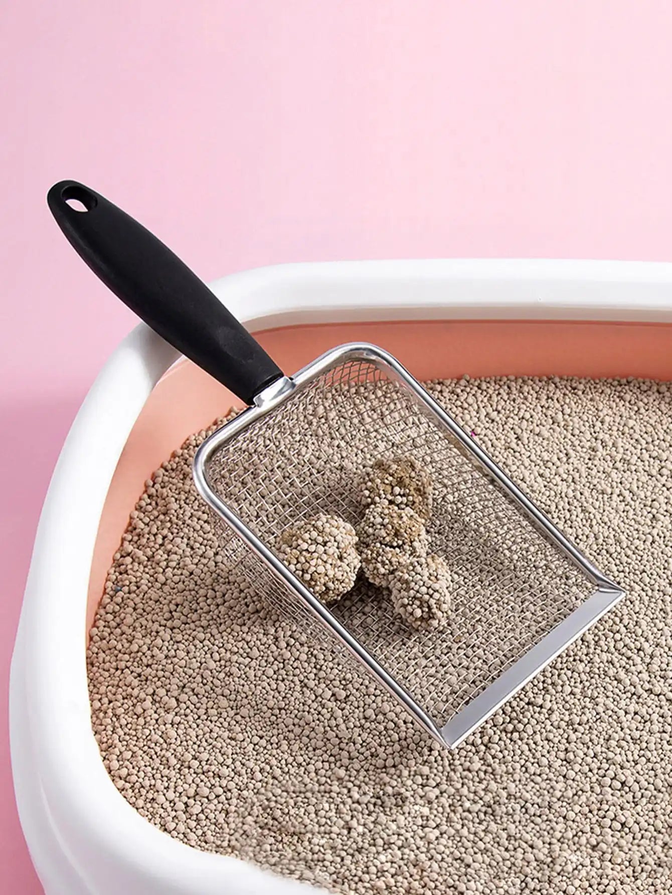 "Durable" Heavy-Duty Stainless Steel Cat Litter Sifter - Easy CleanPerfect For Cats & Birds
