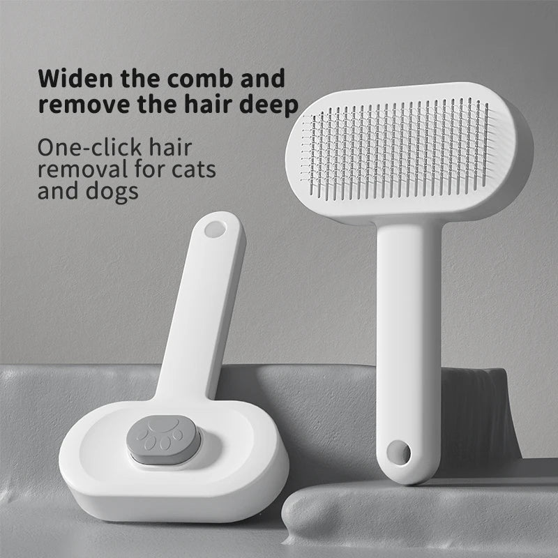 1pc Cat Grooming Brush, Plastic Pet Hair Removal Massage Comb for Bathing and Beauty, Uncharged Pet Supplies for Cats and Dogs
