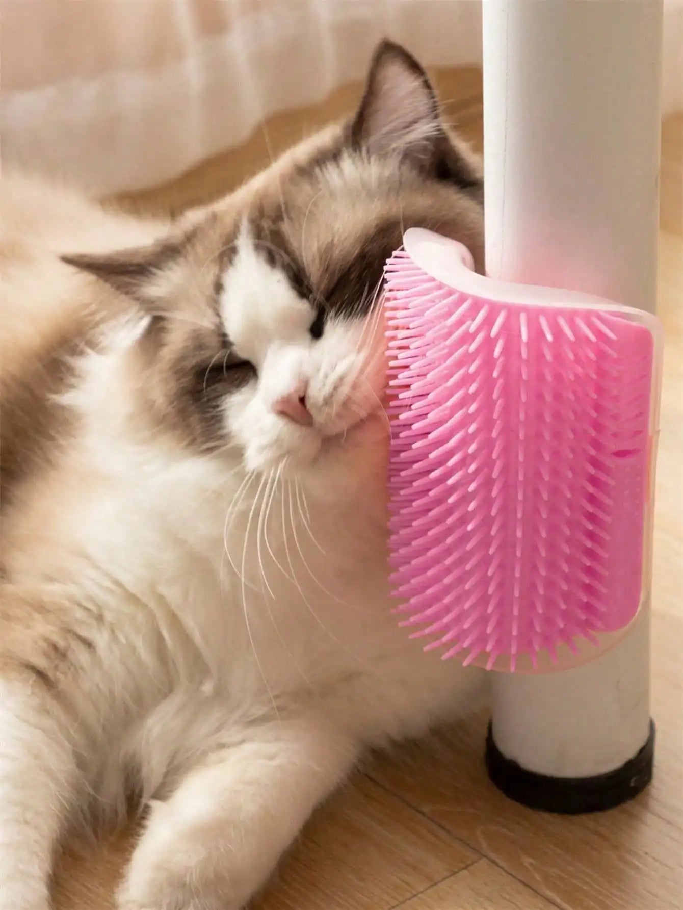 Cat Brush Comb Cat Toy with Catnip Cat Wall Brush Corner Cat Scratcher Massage Self Groomer Comb Pet Brush Corner cat scrubber