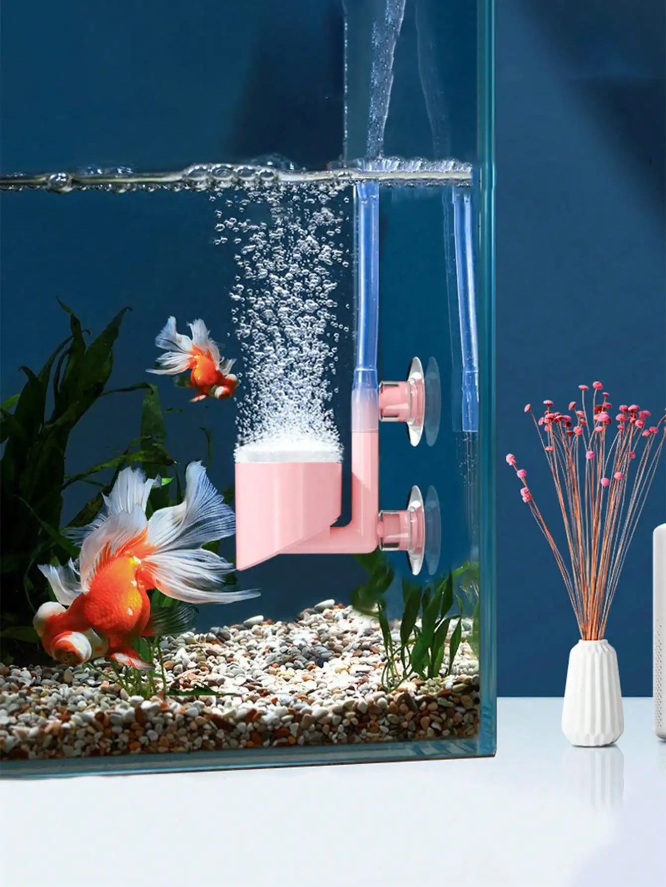 1pc Aquarium Fish Tank Air Pumps, Fish Oxygen Pump Colorful MiniBubble Dish Air Purifier Suitable For Mini Fish Tank